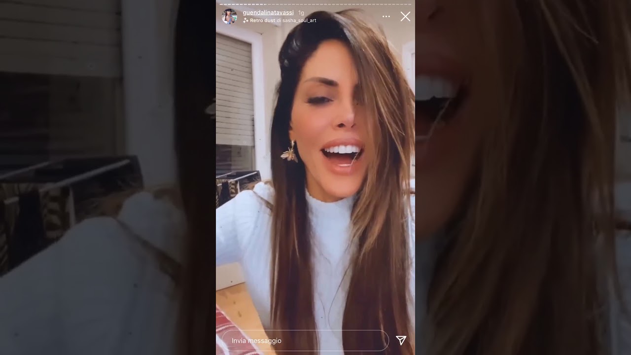 Instastories Guendalina tavassi ed Umberto guardano il festival di Sanremo e lei muore dalle risate