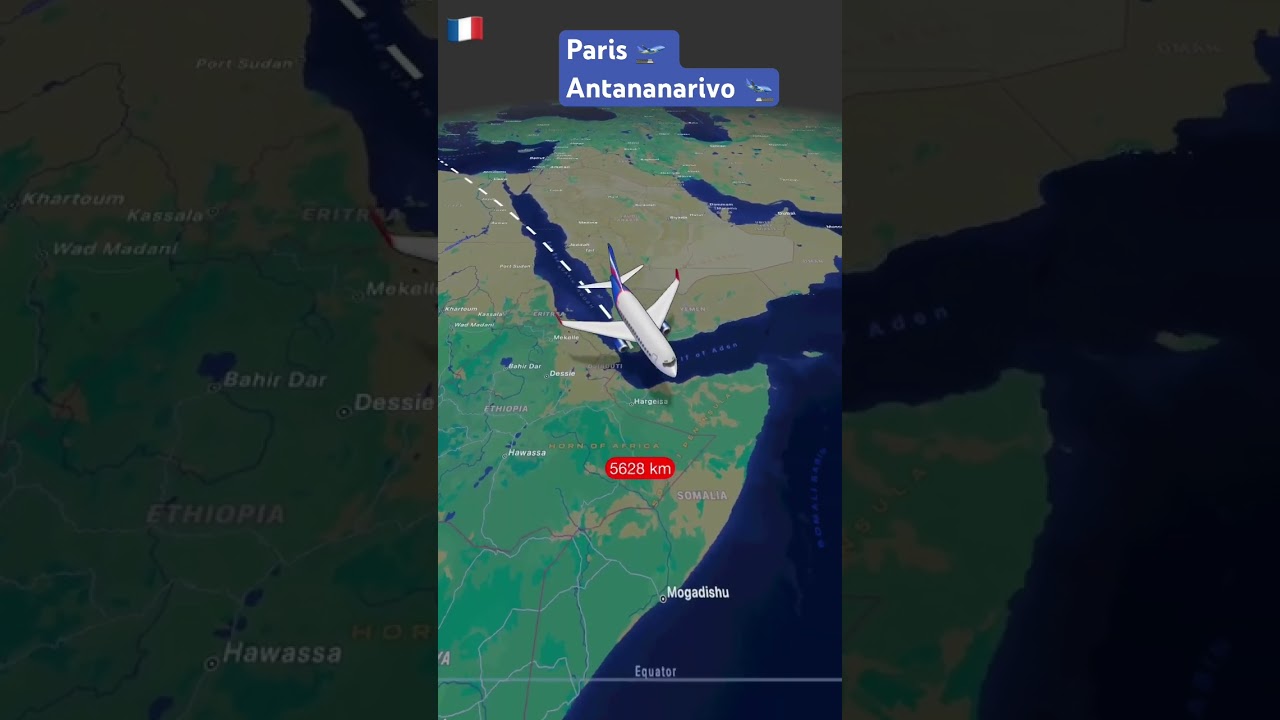 Flight from Paris(France) to Antananarivo(Madagascar) ✈️ by Air France🇫🇷