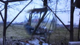 Abbruch der Holz Hütte am 25 2 2011
