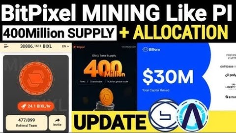 Bitpixl airdrop tokenomics allocations update. Tokenomics of bitpixl airdrop. Bitpixl airdrop update