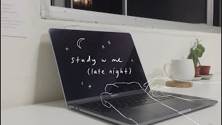 late night study with me | real time, no music