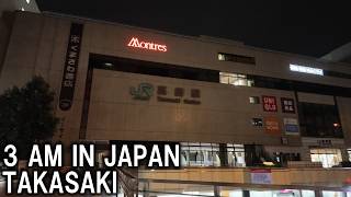 3 AM Walk in Takasaki, Japan｜Silent Streets Before Sunrise｜4K Walking Tour