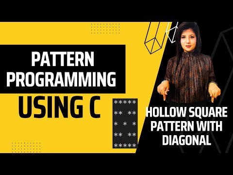 Pattern Programming Using C |  Hollow Square Pattern with Diagonal | IGNOU BCA | MCS-011