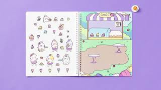 The Life of Cute Bunnies! | 300  Stickers & 8 Hoppy Scenes for Kids
