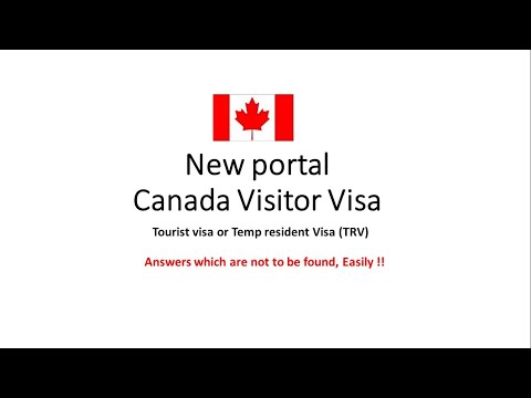 StepByStep FAQs new portal CANADA Visitor Visa , TRV