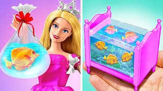 Barbie Minyatür Akvaryum 🐟 *MUHTEŞEM Pembe Barbie Rüya Evi Nasıl Yapılır*