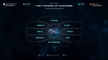 Mass effect andromeda pause menu