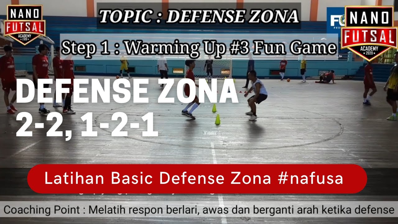 CARA MEMBUAT MATERI LATIHAN FUTSAL DEFENSE ZONA DASAR, Warming Up + Game Internal + Coaching Point
