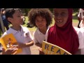 Sir Mo Farah meets the children of Chesterton Primary School in London