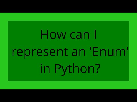 How can I represent an 'Enum' in Python?