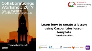 Learn how to create a lesson using Carpentries lesson template