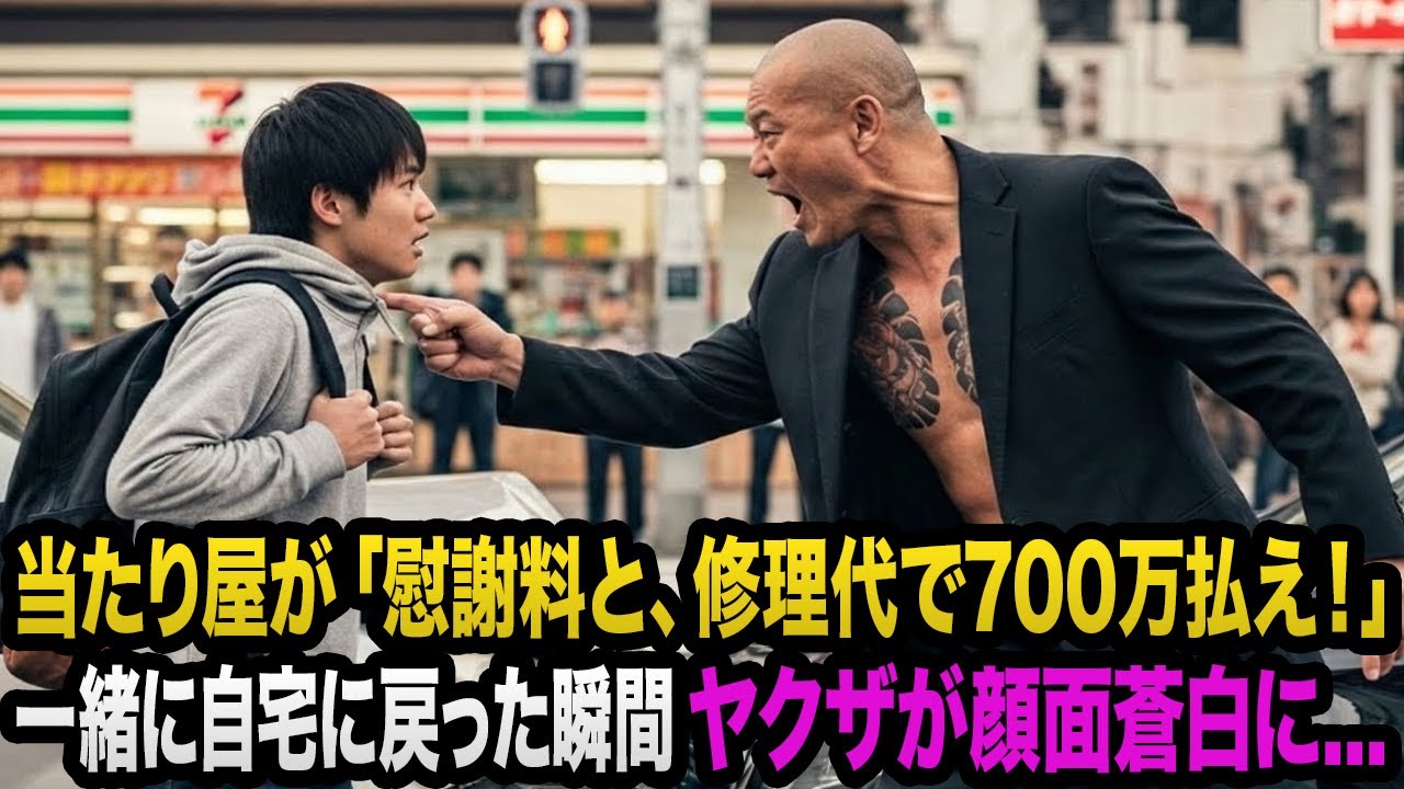 ヤクザが追突してきて「俺らヤクザやぞ！修理代と慰謝料で700万払え！」「金は自宅に…」→一緒に自宅に行くと、ヤクザが顔面蒼白に…