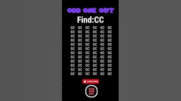 Can you find "GC"? Find the ODD One Out - Numbers letters | Brain game #short #viralshort #oddoneout