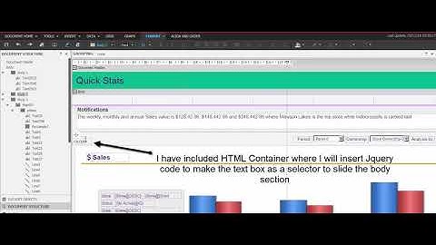 MSTR: Body Section used to show information by sliding other objects.