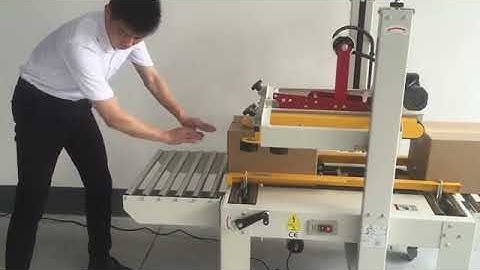 Semi Automatic Top and Bottom Belt Driven Carton Sealer | Firstpack Automation