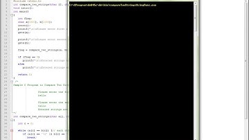COMPARE TWO STRINGS USING  C PROGRAM