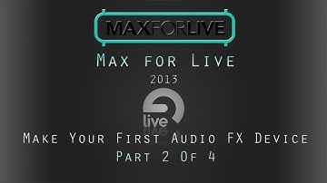 Max 4 Live Tutorial: 101-2: Making your first Audio Effect [Stereo Swapper]