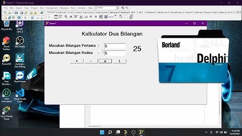 Tutorial Membuat Kalkulator Sederhana Dua Bilangan Delphi 7 Borland