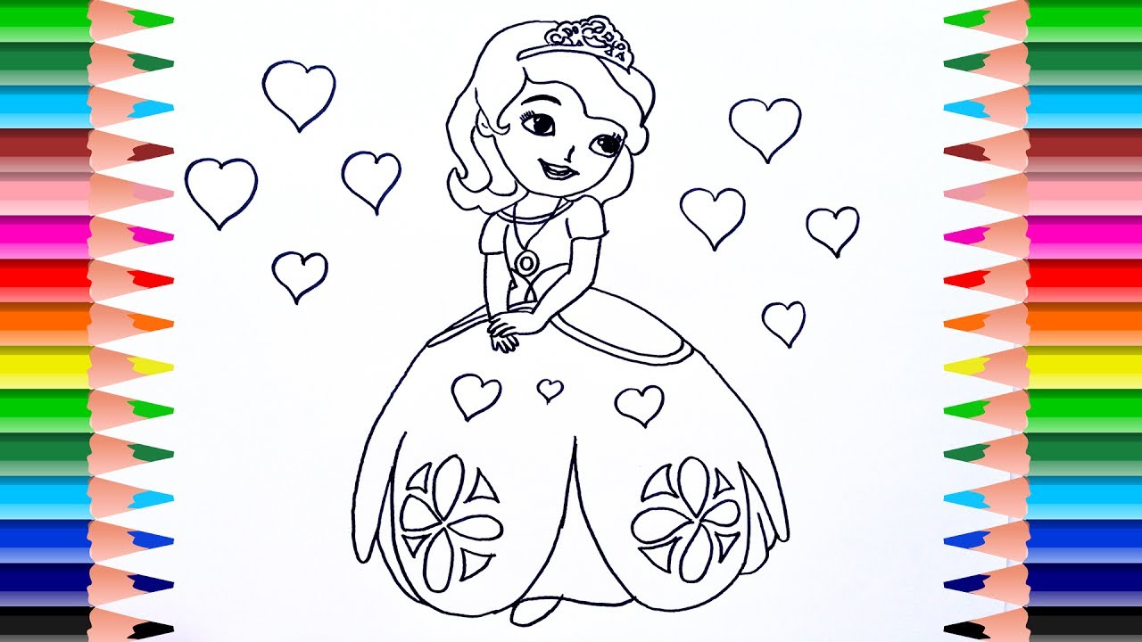Coloring Pages Sofia How to draw Sofia Princess Learn