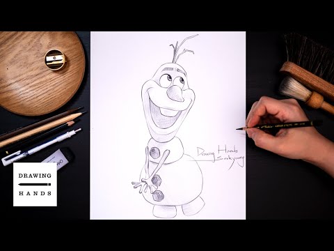 Drawing Sketch <strong>Frozen2</strong>- Olaf [Drawing Hands]