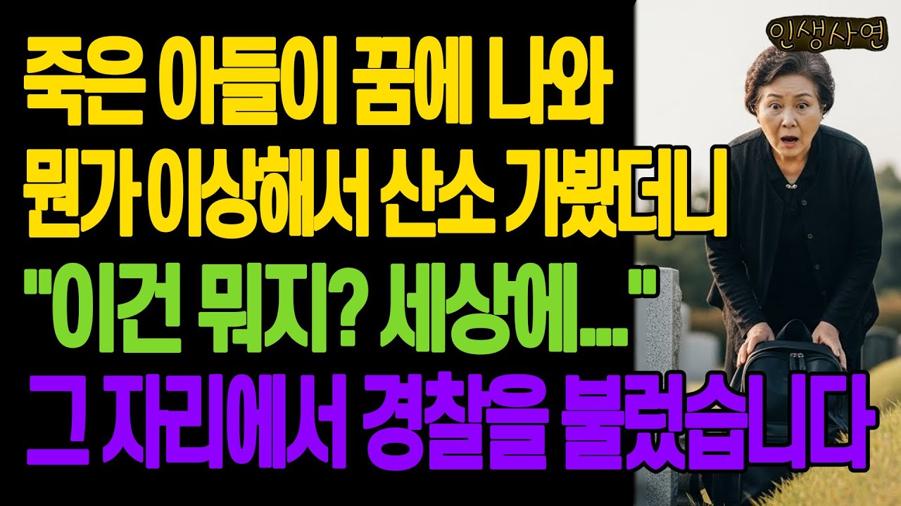 죽은 아들이 꿈에 나와 뭔가 이상해서 산소 가봤더니 
