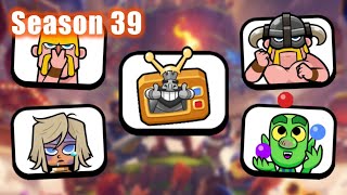 ALL Season 39 Emotes In Clash Royale! | Clash Fest Season Emotes!