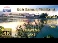 [4K] Chaweng, Walk on the Lake, Koh Samui 2021 | Walks in Thailand