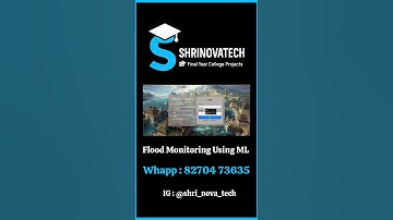 FLOOD MONITORING SYSTEM USING ML  #FinalYearProject#EngineeringProject#MLProject #PythonProject