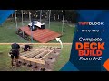 How To Build A Floating Deck - Start To Finish (On A Sloping Yard) Using TuffBlock Deck Blocks