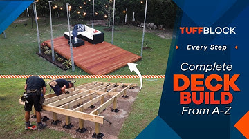 How To Build A Floating Deck - Start To Finish (On A Sloping Yard) Using TuffBlock Deck Blocks