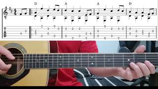 Its A Small World - Easy Fingerstyle Guitar Playthrough Tutorial Lesson With Tabs