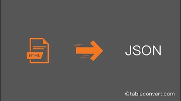 How to Convert HTML table code to JSON online?
