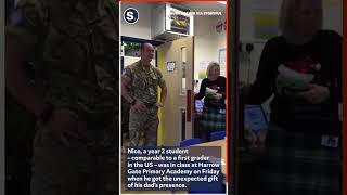 Soldier Surprises Son At School
