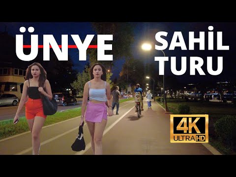 ÜNYE Sahil Turu 4K | ORDU Ünye Gece Turu | TURKEY