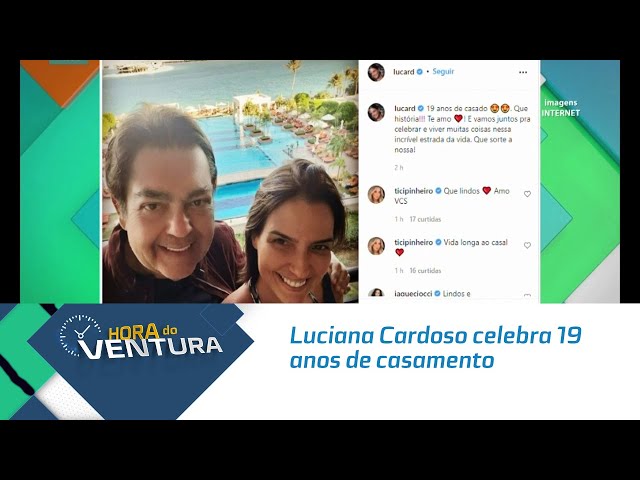 Luciana Cardoso celebra 19 anos de casamento com Faustão e faz homenagem nas redes sociais