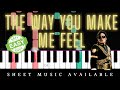 Michael Jackson The Way You Make Me Feel Easy Piano Tutorial 