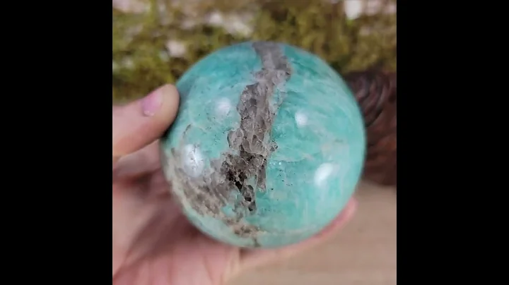 Amazonite Sphere with Smoky Quartz from Madagascar
