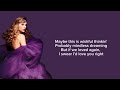 TAYLOR SWIFT - Back To December (Taylor’s Version) (Lyrics)