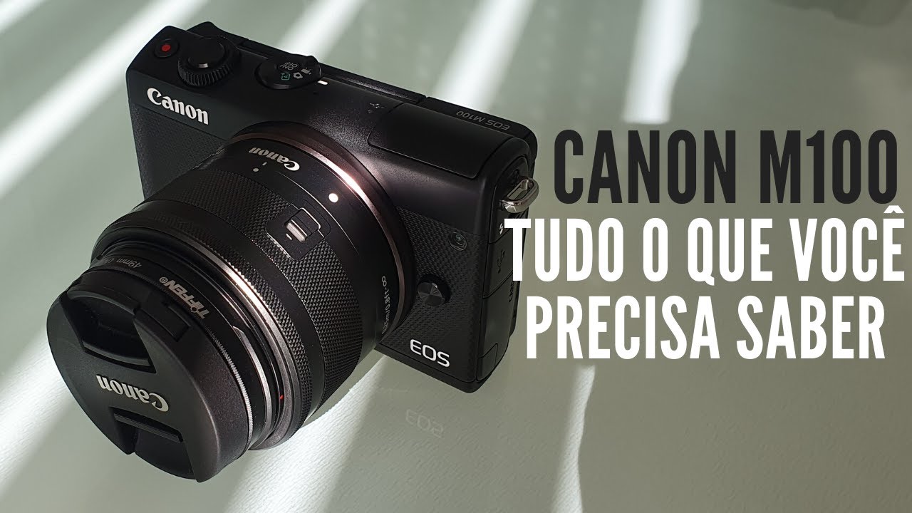 Canon M100 キヤノンM100 Canon Câmera sem espelho EOS M100 com lente de 15 a 45 mm - Wi-Fi