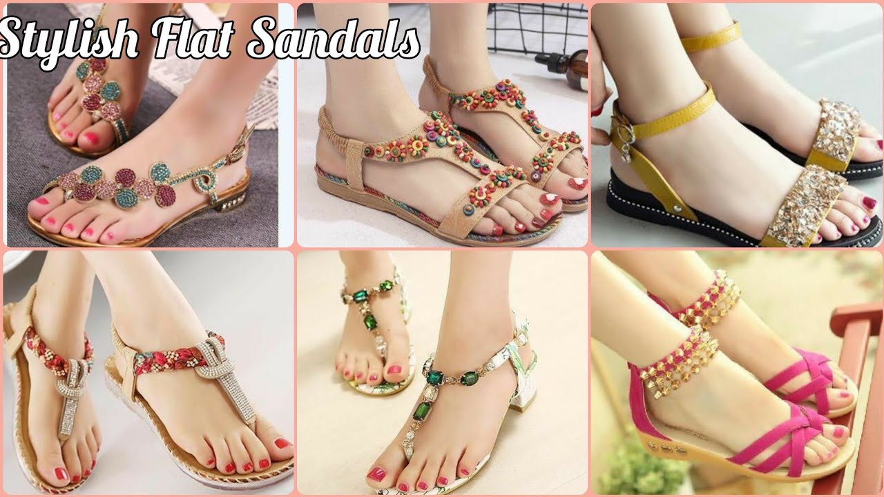 Latest Flat Sandals for Girls and Women 