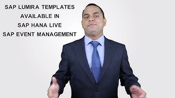 SAP Lumira Available in SAP HANA Live SAP Event Management