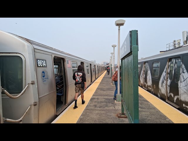 R160 #8614 (J) + R160 #8576 Broadway Jct bound (J) w/ Jay-Z