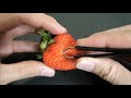 イチゴの種を全て取る動画