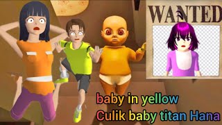 Hah! baby titan hana diculik baby in yellow yuta mio panik|sakura school simulator |drama sakura
