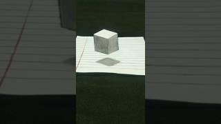 how to draw 3D floating cube #3d floating cube#floating cube illusion drawing#3d art with shading 🥰👌