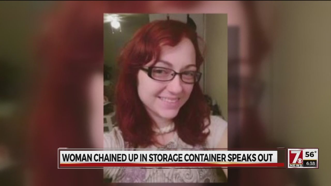 Woman chained up in storage container speaks out