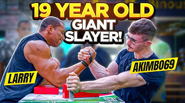 19 Year Old Giant Slayer - Arm Wrestling - Akimbo69