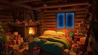 Sleep Better in Rustic Cabin - Fireplace Crackling, Blizzard Sounds and Peaceful Winter Ambience
