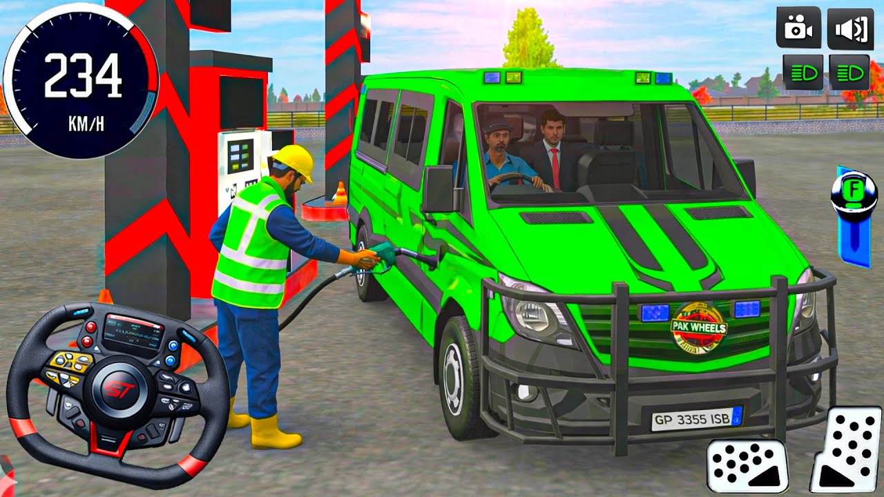 Реалистичное вождение внедорожного фургона 2026: Симулятор городского пассажирского фургона: поса...