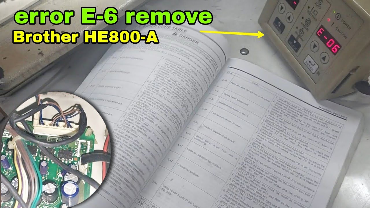 brother HE-800A error 6 remove, @sewingmachinerepair1 hindi